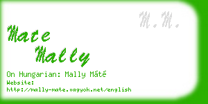 mate mally business card