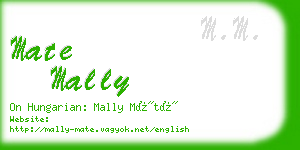 mate mally business card